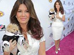 WEST HOLLYWOOD, CA - AUGUST 13:  TV personalities Lisa Vanderpump and Giggy the Pomeranian arrive at a luncheon hosted by Lisa Vanderpump benefiting The American Humane Association and the Hero Dog Awards at Pump on August 13, 2015 in West Hollywood, California.  (Photo by Chelsea Lauren/WireImage)