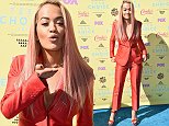 LOS ANGELES, CA - AUGUST 16:  Actress/singer Rita Ora attends the Teen Choice Awards 2015 at the USC Galen Center on August 16, 2015 in Los Angeles, California.  (Photo by Steve Granitz/WireImage)