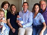 Laura Bush Family Photo introducing Poppy Louise Hager born August 13th in New York City