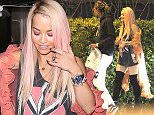 West Hollywood, CA - Rita Ora accompanies Wiz Khalifa into a L.A. recording studio after a night out at The Nice Guy. The talented duo appeared to be in a playful mood for their after hours collaboration.
AKM-GSI           August 17, 2015
To License These Photos, Please Contact :
 
 Steve Ginsburg
 (310) 505-8447
 (323) 423-9397
 steve@akmgsi.com
 sales@akmgsi.com
 
 or
 
 Maria Buda
 (917) 242-1505
 mbuda@akmgsi.com
 ginsburgspalyinc@gmail.com