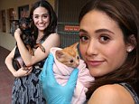 LOS ANGELES, CA - AUGUST 21:  Actress Emmy Rossum partners with Windows 10 and Best Friends Animal Society as part of Upgrade Your World on August 21, 2015 in Los Angeles, California.  (Photo by Ari Perilstein/Getty Images for Microsoft)