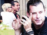 Picture Shows: Gavin Rossdale, Zuma Rossdale  August 21, 2015\n \n Newly single rocker Gavin Rossdale looks lost in thought at times while eating lunch with his son Zuma in Studio City, California. Gavin is still wearing his wedding ring despite recent news that he and wife Gwen Stefani were calling it quits after 13 years of marriage. \n \n \n EXCLUSIVE All Rounder\n UK RIGHTS ONLY\n FameFlynet UK © 2015\n Tel : +44 (0)20 3551 5049\n Email : info@fameflynet.uk.com