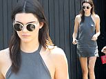 August 28, Kendall Jenner in a minidress exits a recording studio in Burbank, CA. Mandatory creditt: Mariotto/chivaINFphoto.com Ref.: infusla-244/276