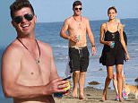 141702, Robin Thicke and girlfriend April Love Geary are seen at a friends beach party in Malibu. Malibu, California - Sunday August 30, 3015. Photograph: Pedro Andrade, © PacificCoastNews. Los Angeles Office: +1 310.822.0419 sales@pacificcoastnews.com FEE MUST BE AGREED PRIOR TO USAGE