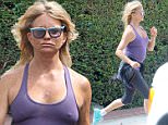 Please contact X17 before any use of these exclusive photos - x17@x17agency.com   Goldie Hawn pokes through her top as she runs braless through Brentwood. September 3, 2015 X17online.com EXCLUSIVE\n