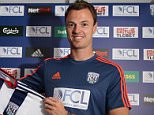 WALSALL, ENGLAND - AUGUST 28:  West Bromwich Albion unveil new signing Jonny Evans from Manchester Untied at West Bromwich Albion Training Ground on August 28, 2015 in Walsall, England.  (Photo by Matthew Ashton - AMA/Getty Images)