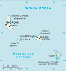 Comore - Mappa
