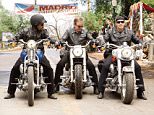 Film: Wild Hogs (2007). Martin Lawrence, Tim Allen, and John Travolta in a scene from the film.

Pictured: Martin Lawrence, Tim Allen, and John Travolta in a scene from WILD HOGS, directed by Walt Becker.