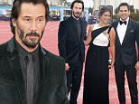 epa04914926 (L-R) Canadian actor Keanu Reeves, Chilean model and actress Lorenza Izzo Parsons and US film director and actor Eli Roth arrive on the red carpet prior to the projection of 'Knock Knock' during 41st Deauville American Film Festival, in Deauville, France, 05 September 2015. The festival runs from 04 to 13 September.  EPA/ETIENNE LAURENT