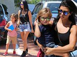 After a costume change from being at the park earlier, Kourtney Kardashian and her kids head to Malibu for lunch. Saturday, September 5, 2015. X17online.com