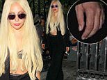 **NO Australia, New Zealand** West Hollywood, CA - Lady Gaga gets some help from her bodyguard as she heads out from Pump Restaurant Lounge in West Hollywood.\nAKM-GSI        September 8, 2015\n**NO Australia, New Zealand**\nTo License These Photos, Please Contact :\nSteve Ginsburg\n (310) 505-8447\n (323) 423-9397\n steve@akmgsi.com\n sales@akmgsi.com\n \n or\n \n Maria Buda\n (917) 242-1505\n mbuda@akmgsi.com\n ginsburgspalyinc@gmail.com