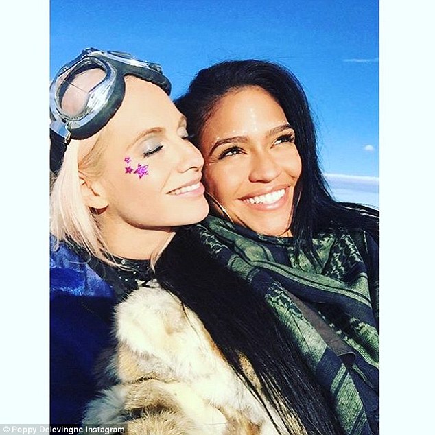 Trendy pals: The social media lover took to Instagram upon her return to share images from the trip, where she looked achingly cool while hanging out in fancy dress