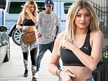 Woodland Hills, CA - Kylie Jenner flaunts her toned stomach and sexy curves as she boyfriend Tyga head to the Topanga Mall to shop.  Kylie and Tyga dropped off a new blue Mercedes Benz G-Wagon off at valet before heading inside.\nAKM-GSI       September  10, 2015\nTo License These Photos, Please Contact :\nSteve Ginsburg\n(310) 505-8447\n(323) 423-9397\nsteve@akmgsi.com\nsales@akmgsi.com\nor\nMaria Buda\n(917) 242-1505\nmbuda@akmgsi.com\nginsburgspalyinc@gmail.com