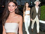 September 10, 2015: Emily Ratajkowski is stunning as she is spotted with her boyfriend Jeff Magid in the Meatpacking District in New York City. 
Mandatory Credit: PapJuice/INFphoto.com Ref: infusny-285