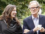 LONDON, ENGLAND - SEPTEMBER 08:  (EXCLUSIVE COVERAGE)(MINIMUM PRINT USAGE FEE £150 PER IMAGE)(MINIMUM ONLINE/WEB USAGE £150 FOR SET) British legend Bill Nighy seen taking a stroll with a mystery women on September 8, 2015 in London, England.  (Photo by Crowder/Legge/GC Images)