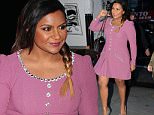 September 14, 2015: Mindy Kaling is seen arriving at the today show this morning in New York City.\nMandatory Credit: Elder Ordonez/INFphoto.com Ref: infusny-160