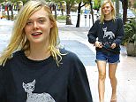 ***MANDATORY BYLINE TO READ INFPhoto.com ONLY***\nElle Fanning in a sweatshirt with a 'White Cat' gets coffee and a snack in Los Angeles, CA.\n\nPictured: Elle Fanning\nRef: SPL1127325  150915  \nPicture by: Lek/INFphoto.com\n\n
