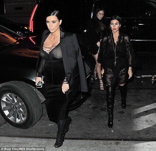 Eclipse of the sibling: Pregnant Kim is usually the one to take the spotlight but Kourtney did a fair job of stealing it for herself 