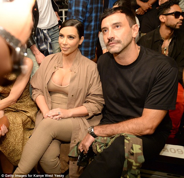 Just the two of us: Kim posed for a picture with the 41-year-old Italian designer