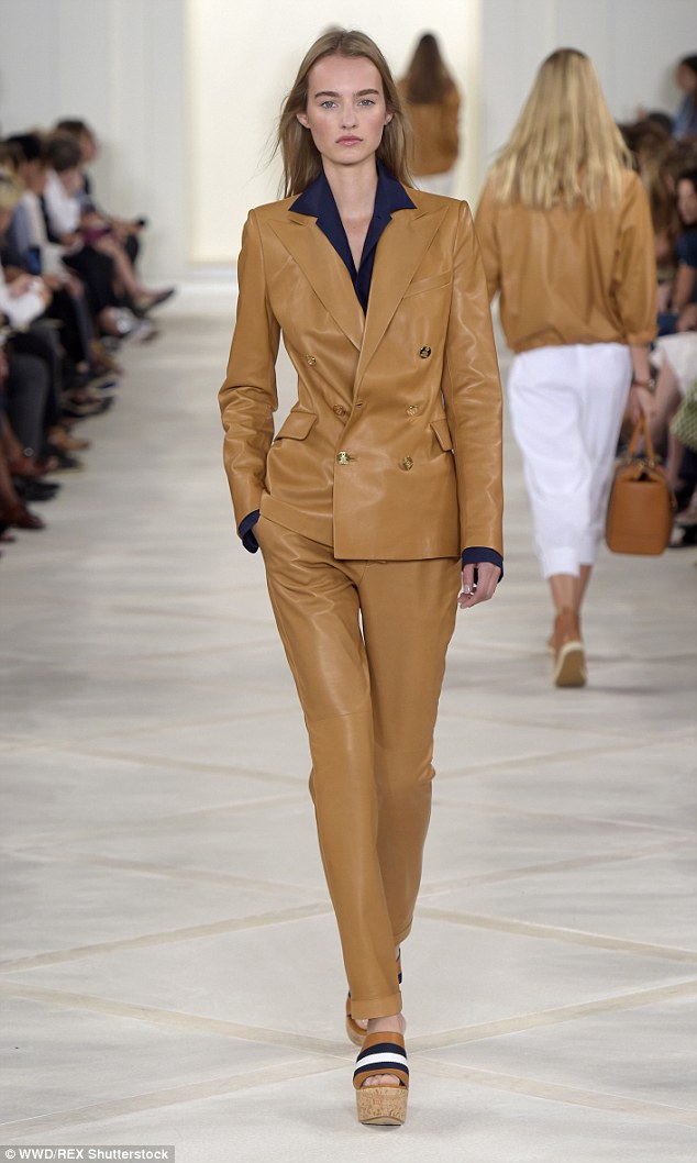 Ralph Lauren turned a classic suit on its head at New York Fashion Week on Thursday morning