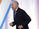 Vice President Joe Biden arrives on stage at the Solar Power International trade show in Anaheim, California September 16, 2015.  Biden's journey to a decision on whether to run for president is taking him this week to California, Michigan, and Ohio, critical states for fundraising and electoral recognition if he decides to jump in the race. The locations are not a coincidence, even though the events he is attending are officially sanctioned by the White House.     REUTERS/Jonathan Alcorn