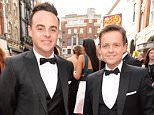 Mandatory Credit: Photo by Richard Young/REX Shutterstock (4763809ap).. Anthony McPartlin McPartlin and Declan Donnelly.. House of Fraser British Academy Television Awards, Arrivals, Theatre Royal, London, Britain - 10 May 2015.. ..