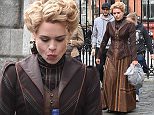 Actress Billie Piper on the Dublin Castle set of Penny Dreadful in period costume portraying her character Lily, despite her mobile phone in hand! The outdoor dining scene was filmed by Yvonne Keating's cameraman boyfriend John Conroy and Irish actress Sarah Greene was also spotted on the set which saw a fight scene between Police men and some women protesters, Dublin, Ireland - 17.09.15.\nFeaturing: Billie Piper\nWhere: Dublin, Ireland\nWhen: 17 Sep 2015\nCredit: WENN.com\n**Not available for publication in Ireland**