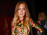 Mandatory Credit: Photo by Richard Young/REX Shutterstock (4841780dl).. Lindsay Lohan.. 'A Tribute to Christopher Nemeth' at Louis Vuitton store, London, Britain - 10 Jun 2015.. WEARING BLUMARINE SAME OUTFIT AS CATWALK MODEL 4466890g..