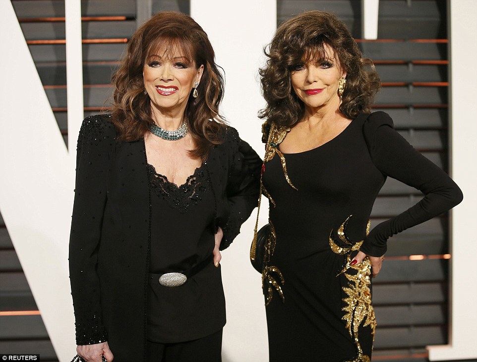 The best-selling author (left), who is the sister of actress Joan Collins (right), was diagnosed with stage 4 breast cancer more than six years ago