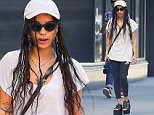 Zoe Kravitz spotted wearing wedge heels while out and about in the East Village neighborhood of NYC\n\nPictured: Zoe Kravitz\nRef: SPL1130765  180915  \nPicture by: J. Webber / Splash News\n\nSplash News and Pictures\nLos Angeles: 310-821-2666\nNew York: 212-619-2666\nLondon: 870-934-2666\nphotodesk@splashnews.com\n