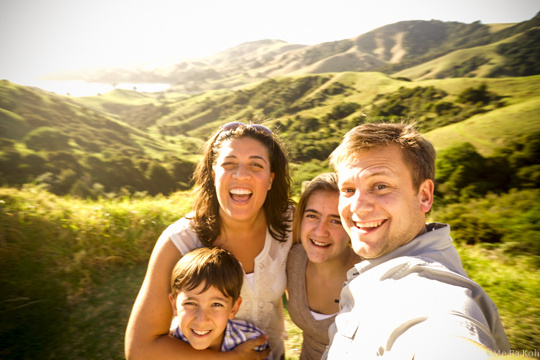 Family Travel New Zealand, Coromandel, Me Ra Koh Photography