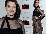 Actress Anne Hathaway attends a special screening of "The Intern", hosted by The Cinema Society and Ruffino, at the Landmark Sunshine Cinema on Tuesday, Sept. 22, 2015, in New York. (Photo by Evan Agostini/Invision/AP)