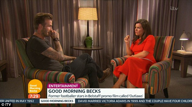 Social media users took to Twitter to express their jealously of Reid's interview. Michelle Loughran posted: 'David Beckham just told Susanna Reid she had a nice dress on.... One hell of a perk to the daybreak job!'