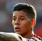 SOUTHAMPTON, ENGLAND - SEPTEMBER 20:  Marcos Rojo of Manchester United during the Barclays Premier League match at St Mary's stadium between Southampton and Manchester United on September 20, 2015 in Southampton, United Kingdom.  (Photo by Catherine Ivill - AMA/Getty Images)
