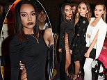 LONDON, ENGLAND - SEPTEMBER 24:  (L to R) Leigh-Anne Pinnock, Jade Thirlwall and Perrie Edwards of Little Mix attend Annabel's for an intimate dinner and exclusive performance with Selena Gomez at Annabel's on September 24, 2015 in London, England.  \nPic Credit: Dave Benett