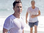 Rob Lowe takes a dip in the Pacific Ocean.  Rob was in Malibu to film tv show 'The Grinder', and decided to go for a swim in between shooting scenes.  Lowe wore a white t shirt and board shorts.\n\nPictured: Rob Lowe\nRef: SPL1136951  250915  \nPicture by: Splash News\n\nSplash News and Pictures\nLos Angeles: 310-821-2666\nNew York: 212-619-2666\nLondon: 870-934-2666\nphotodesk@splashnews.com\n