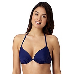 Beach Collection - Navy ruched mix and match bikini top