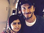 David Beckham with Malala