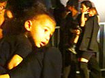 Please contact X17 before any use of these exclusive photos - x17@x17agency.com   Two nights in a row! Kim Kardashian and daughter dressed up Nori attending Kanye's concert at the Hollywood Bowl saturday night sept 26, 2015 X17online.com
