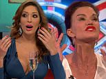 ****Ruckas Videograbs****  (01322) 861777\n*IMPORTANT* Please credit Channel 5 for this picture.\n23/09/15\nCelebrity Big Brother's Bit On The Side (2015) - last night (22/09/15), Channel 5\nSEEN HERE: Grabs of Aisleyne and Farrah before their fight, where they argued as Vicki Michelle sat between them. Aisleyne called Farrah a "silly little girl" adding she "nasty" and told her to "f*ck off". Farrah then mocked Aisleyne for only appearing on the normal Big Brother. Rylan mopped his brow after things got heated.\nGrabs leading up to last night's broadcast being suspended after it is alleged Aisleyene Horgan-Wallace threw a champagne glass at Farrah Abraham. The footage saw Farrah saying "Hag, be quiet" before Aisleyne reached for her glass of Champagne. The show then was briefly suspended, with viewers left watching a CBB graphic. Host Rylan Clark then returned and said they unfortunately had to lose the panel. It is reported that panelist Vicki Michelle was injured following the inci