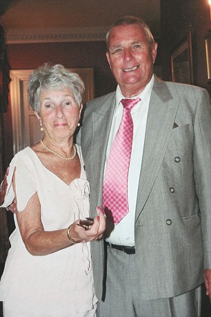 Happier times: Jean and Roy Tamplin from Cardiff at a function six years ago