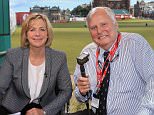 Hazel Irvine of Scotland and Peter Alliss of England  the BBC Golf commentators during the third round of the Ricoh Women's British Open at the Old Course in St Andrews, Scotland.  


ST ANDREWS, SCOTLAND - AUGUST 03:  
(Photo by David Cannon/Getty Images)