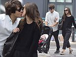 NEW YORK, NY - SEPTEMBER 28:  Actress Keira Knightley and her musician husband James Righton stroll with their baby Edie Righton in Soho on September 28, 2015 in New York City.  (Photo by Alo Ceballos/GC Images)