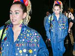 ***MANDATORY BYLINE TO READ INFPhoto.com ONLY***\nMiley Cyrus greets fans as she leaves Lattanzi Italian restaurant in the Theater District in New York City, wearing a denim jacket over a denim jumpsuit.\n\nPictured: Miley Cyrus\nRef: SPL1140053  290915  \nPicture by: PapJuice/INFphoto.com\n\n