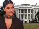 Kim Kardashian at the White house