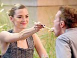 **EXCLUSIVE**          Date: September 28th 2015   Photo Credit: MOVI Inc. \nActress Jamie King feeds her man some Blue Ribbon Sushi at The Grove in Los Angeles,CA as she enjoys a rare date night with her hubby Kyle Newman at the hotspot. \n