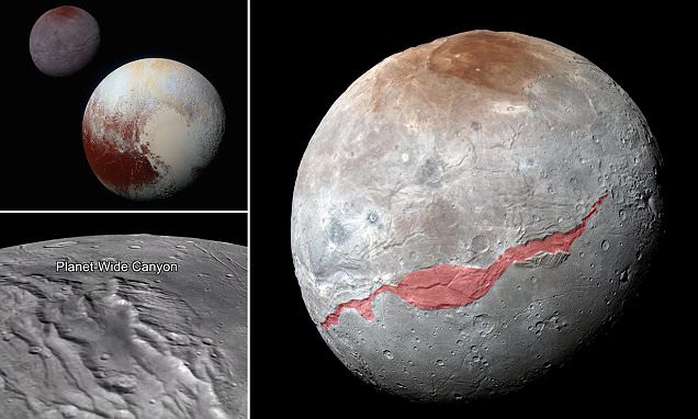 Pluto's moon Charon photos reveals fractures FOUR times the Grand Canyon's size