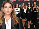 NEW YORK, NY - OCTOBER 09:  Sasha Pieterse, Lucy Hale, Ashley Benson, Troian Bellisario and Shay Mitchell of "Pretty Little Liars" attend New York Comic-Con 2015 - Day 2 at The Jacob K. Javits Convention Center on October 9, 2015 in New York City.  (Photo by Laura Cavanaugh/Getty Images)