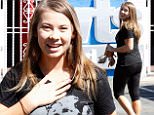Bindi Irwin and her Mum Terri want a Steven Irwin Day
Caption: UK CLIENTS MUST CREDIT: AKM-GSI ONLY
EXCLUSIVE: Hollywood, CA - Bindi Irwin seen arriving at the dance studio on Friday with her Mum Terri Irwin.   Bindi hugs a fan after some kind words.  Terri looks on and has something in her arms saying 'Steve Irwin Day'.  The Aussie Mum and daughter walk in and Bindi gives an over the shoulder.

Pictured: Bindi Irwin, Terri Irwin
Ref: SPL1148377  091015   EXCLUSIVE
Picture by: AKM-GSI / Splash News


Photographer: AKM-GSI / Splash News

Loaded on 10/10/2015 at 08:28
Copyright: 
Provider: AKM-GSI

Properties: RGB JPEG Image (20007K 2282K 8.8:1) 2134w x 3200h at 72 x 72 dpi

Routing: DM News : GeneralFeed (Miscellaneous)
DM Showbiz : SHOWBIZ (Miscellaneous)
DM Online : Online Previews (Miscellaneous), CMS Out (Miscellaneous)

Parking: