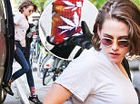 Picture Shows: Kristen Stewart  October 08, 2015\n \n 'Twilight' actress, Kristen Stewart, is spotted out and about in New York City, New York. \n \n Kristen could be seen wearing a shirt with holes in it and a pair of marijuana leaf socks.\n \n Exclusive - All Round\n UK RIGHTS ONLY\n \n Pictures by : FameFlynet UK © 2015\n Tel : +44 (0)20 3551 5049\n Email : info@fameflynet.uk.com